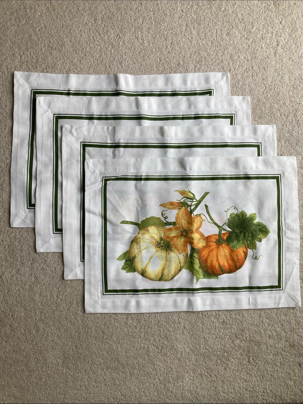 Sur La Table autumn harvest set of 4 cotton placemats - like new